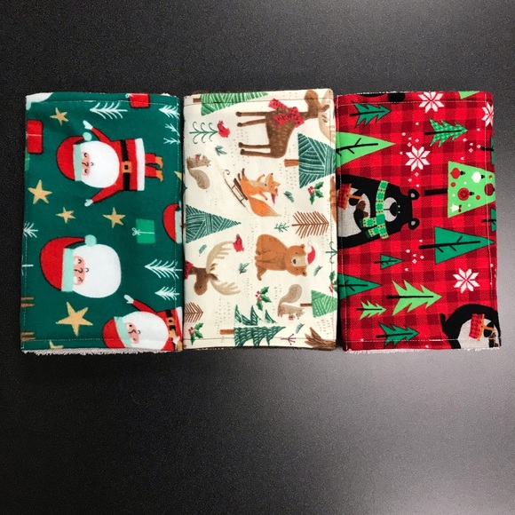 Christmas Set of Baby Burp Cloth - Picture 2 of 7